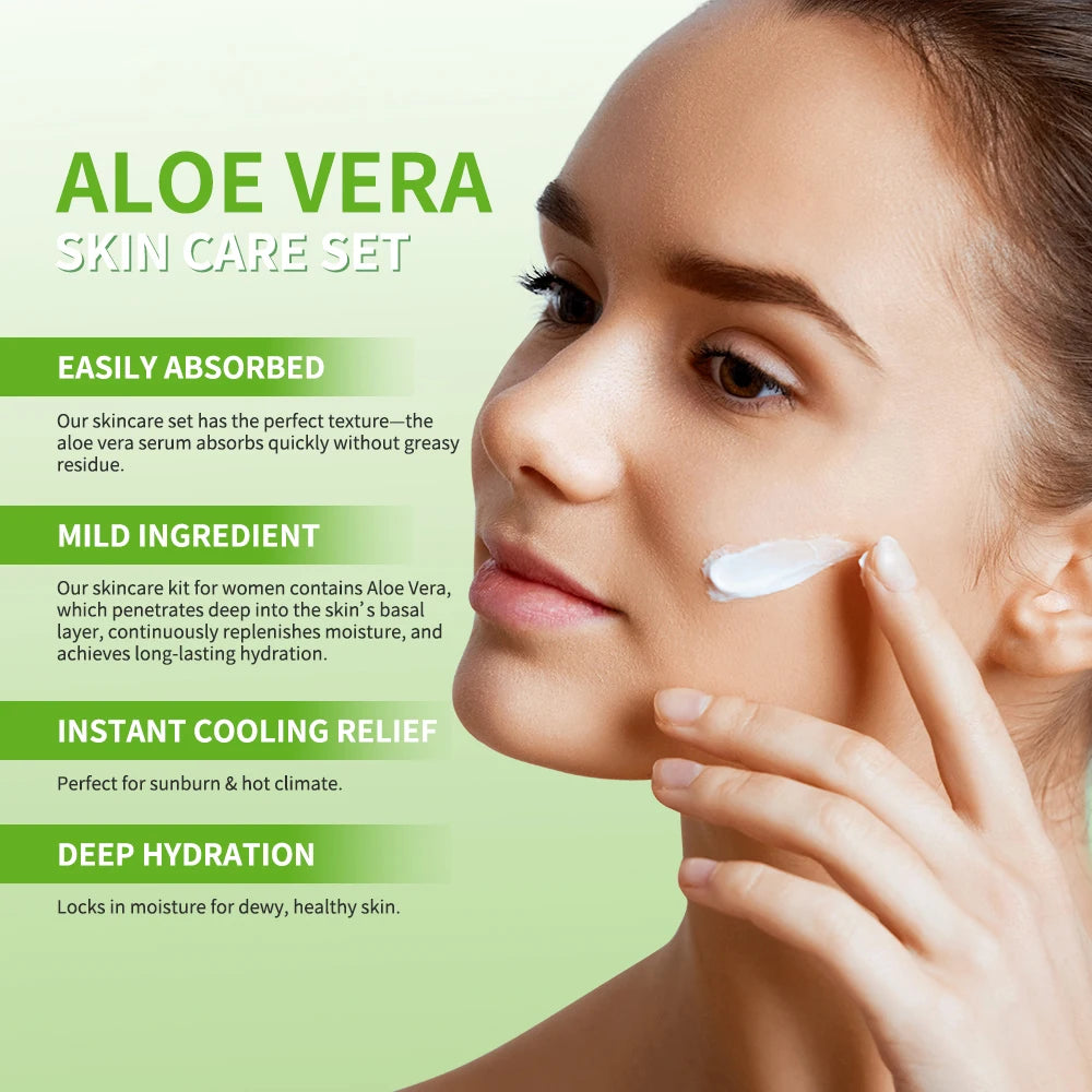 • Fast Grab Multi-skin Care Aloe Vera Skin Care Set Deep Moisturizing Deep Nourishment!
