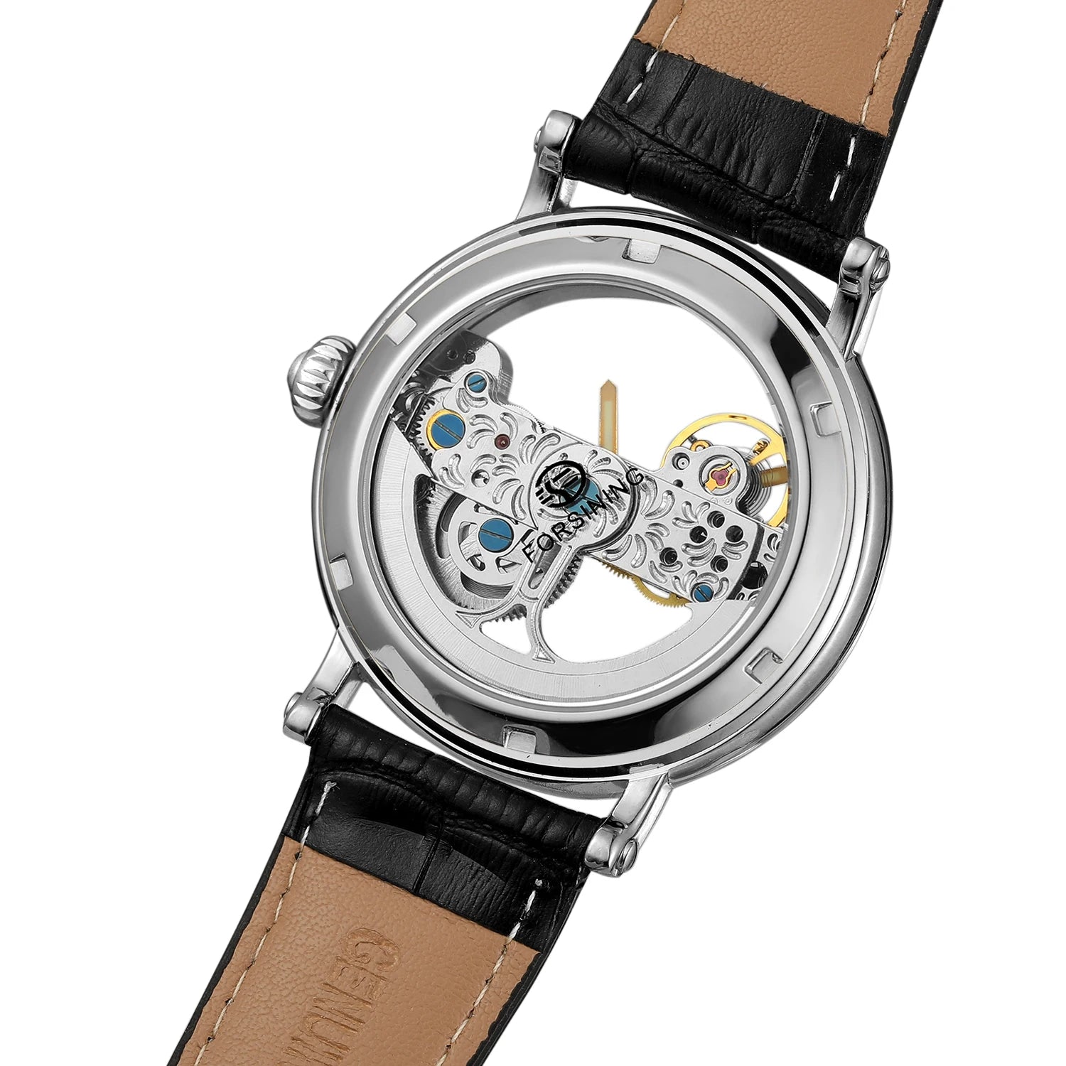 2024 Original Luxury Steel Skeleton Tourbillon Automatic Watches Men Leather Mechanical Waterproof Luminous Elegant Wrist Clock