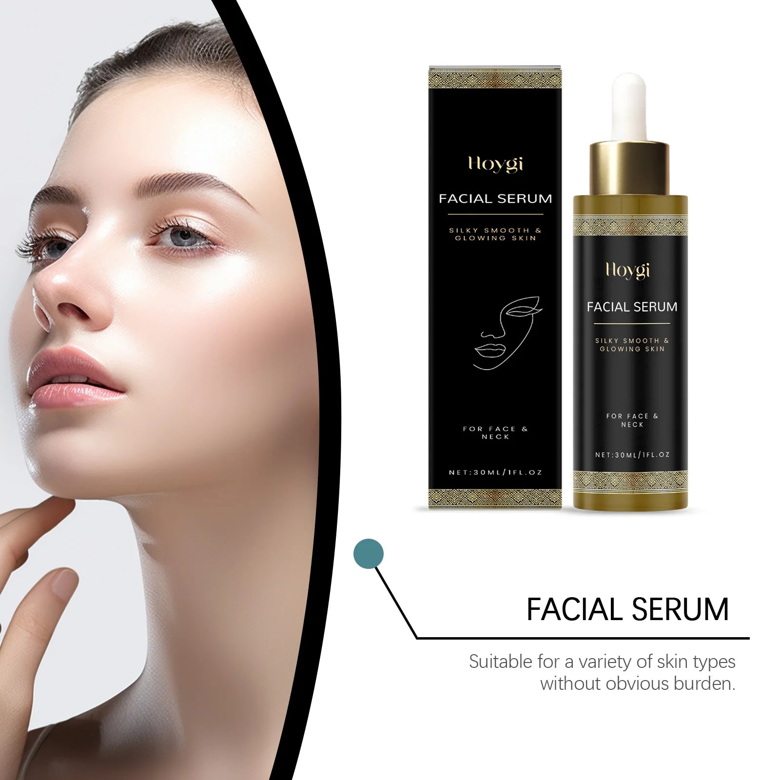 Facial Care Essence, Moisturizing, Radiance - Boosting, Lightweight, Hydrating, Smooth, Soft & Elastic Skin, Skincare Serum