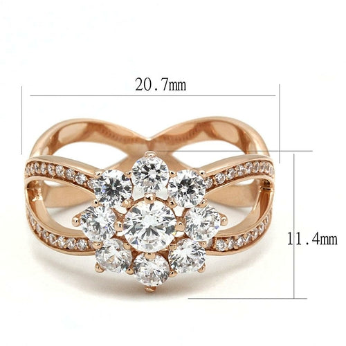 Rose Gold Sterling Silver Ring 50%Off Valentines Deal