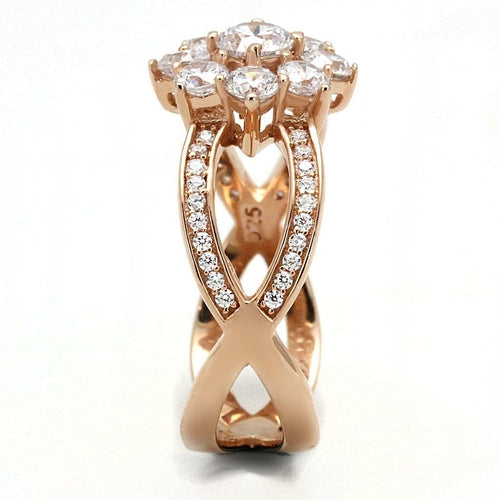 Rose Gold Sterling Silver Ring 50%Off Valentines Deal